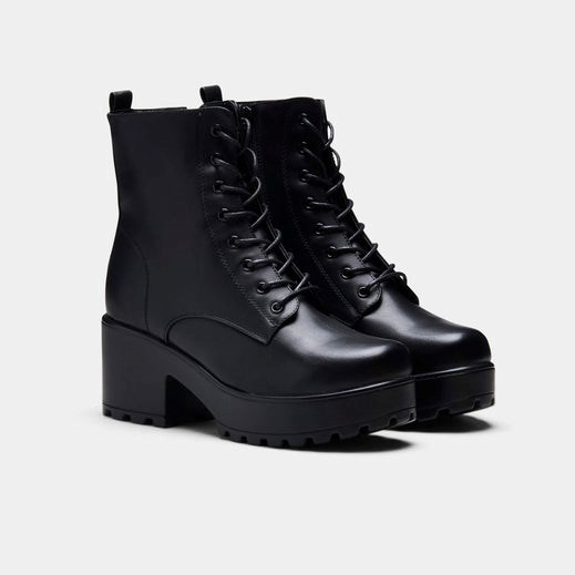 Femme Noir Bottines Koi Footwear Gin Plateforme Military Boots - ZGN-8510278