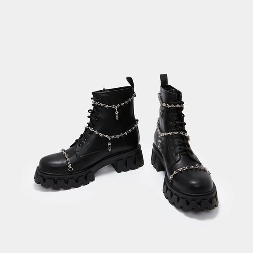 Homme Noir Bottines Koi Footwear The Prosecutor Snow Chain Boots - ZIJ-3475906