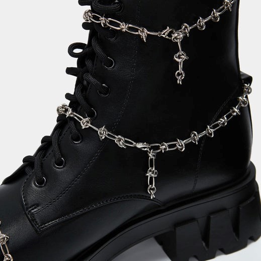 Homme Noir Bottines Koi Footwear The Prosecutor Snow Chain Boots - ZIJ-3475906