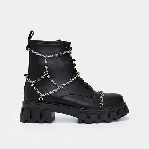 Homme Noir Bottines Koi Footwear The Prosecutor Snow Chain Boots - ZIJ-3475906