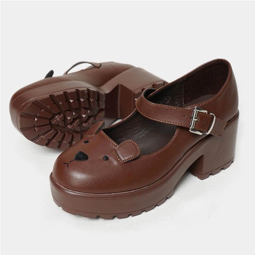 Femme Marron Chaussures Mary Jane Koi Footwear Tira Mary Janes ‘prizzly Bear Edition’ - PYB-2674122