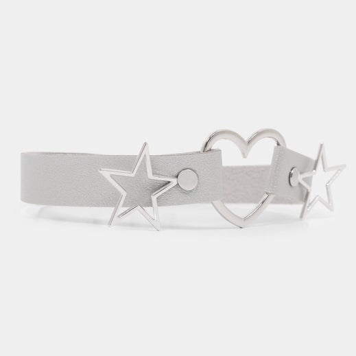 Femme Metallic Necklaces Koi Footwear Silver Starshine Choker - VQM-7884166