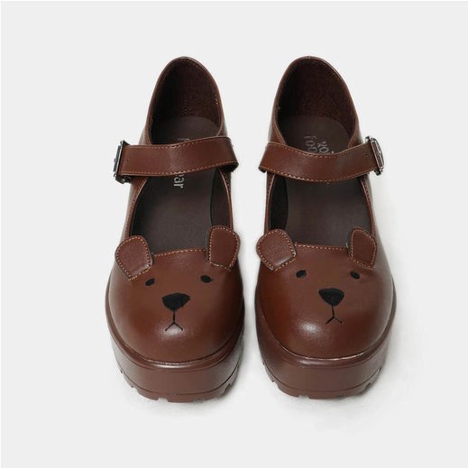 Femme Marron Chaussures Mary Jane Koi Footwear Tira Mary Janes ‘prizzly Bear Edition’ - PYB-2674122