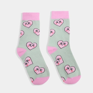 Femme Vert Chaussettes Koi Footwear Baby Hearts Socks - ANA-9557936