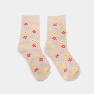 Femme Beige Chaussettes Koi Footwear Free Spirit Flower Socks - YQF-3358409