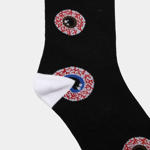 Femme Noir Chaussettes Koi Footwear Eyeballer Socks - EAU-1013445