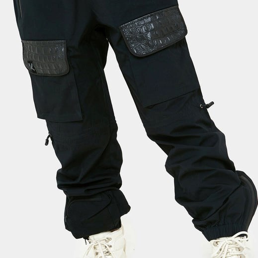 Femme Noir Pantalons Koi Footwear The Whiptail Baggy Cargo Pants - TMH-8808460