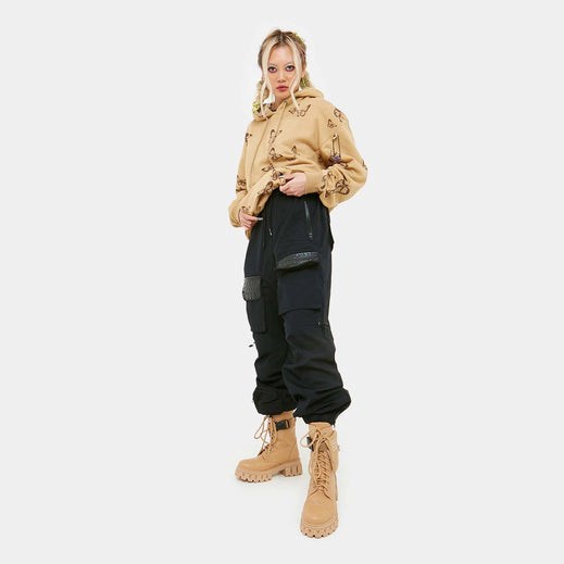 Femme Noir Pantalons Koi Footwear The Whiptail Baggy Cargo Pants - TMH-8808460