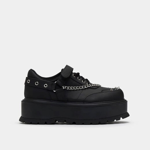 Homme Noir Vegan Shoes Koi Footwear Retrograde Rebel Plateforme Shoes - RUB-3016233