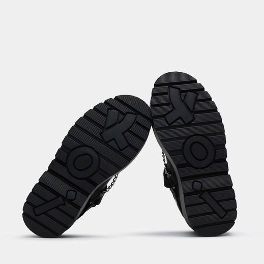 Homme Noir Vegan Shoes Koi Footwear Retrograde Rebel Plateforme Shoes - RUB-3016233