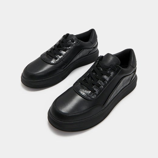 Homme Noir Vegan Trainers Koi Footwear Malphas Croc Trainers - WFZ-4038745