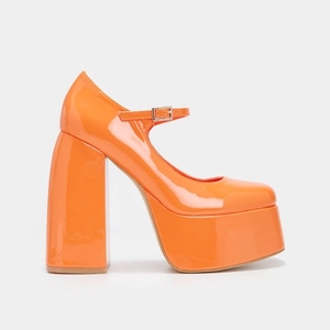 Femme Orange Sandales Talons Plateforme Koi Footwear Mango Sorbet - EIA-5582433