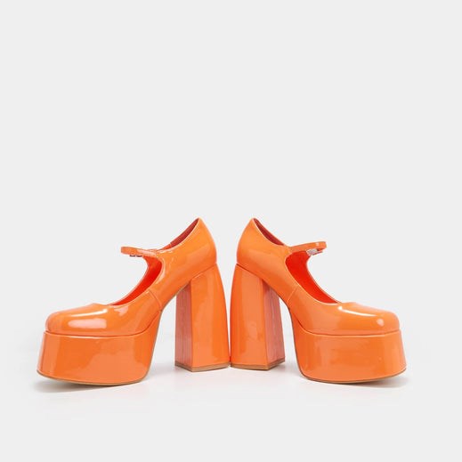 Femme Orange Sandales Talons Plateforme Koi Footwear Mango Sorbet - EIA-5582433