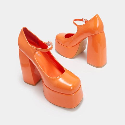 Femme Orange Sandales Talons Plateforme Koi Footwear Mango Sorbet - EIA-5582433