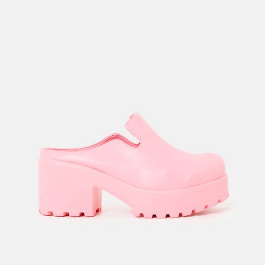 Femme Rose Chaussures Plateforme Koi Footwear Raspberry Sorbet Slip On Chunky Mules - FMM-6485581