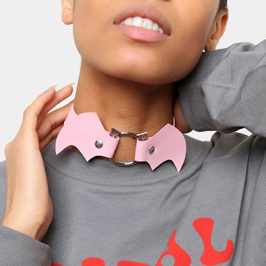 Femme Rose Choker Koi Footwear Kawaii Baby Bat Choker - NHI-4591897