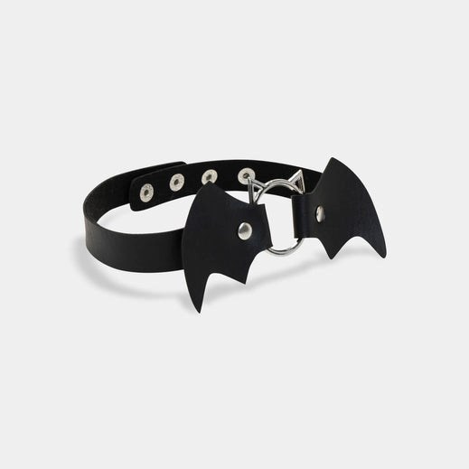 Femme Noir Choker Koi Footwear Vampire Bat Choker - TIY-0007531