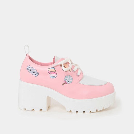 Femme Rose Chaussures Plateforme Koi Footwear Candy Gardens Pastel Chunky Shoes - AUG-0024852