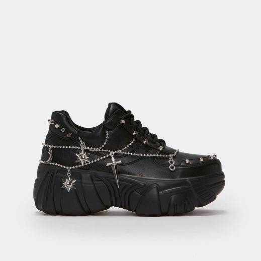 Femme Noir Baskets épaisses Koi Footwear Jinx Mystic Charm Trainers - EVV-1325115