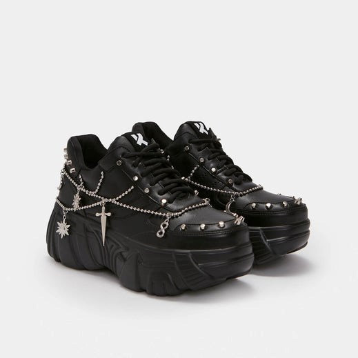 Femme Noir Baskets épaisses Koi Footwear Jinx Mystic Charm Trainers - EVV-1325115