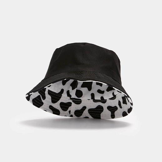 Femme Blanche Chapeaux Koi Footwear Clarabelle Cow Bucket - CNQ-4042182