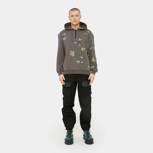 Homme Grise Sweat à Capuche Koi Footwear Weaving Of Butterflies - EJP-3421339