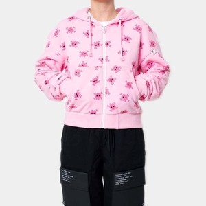 Femme Rose Sweat à Capuche Koi Footwear Invader Of Space Zip Up - GFI-6965054