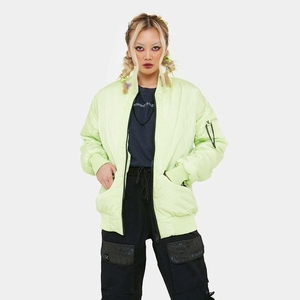 Femme Vert Vestes Koi Footwear Lime Messages Bomber - DHH-1166487