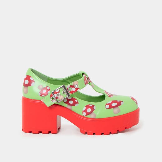 Femme Vert Chaussures Mary Jane Koi Footwear Sai Mushroom Mary Janes 'toad Edition' - DQO-5618252