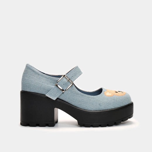 Femme Bleu Chaussures Mary Jane Koi Footwear Tira Mary Janes 'yogi Teddy Bear Edition' - QGA-3717939