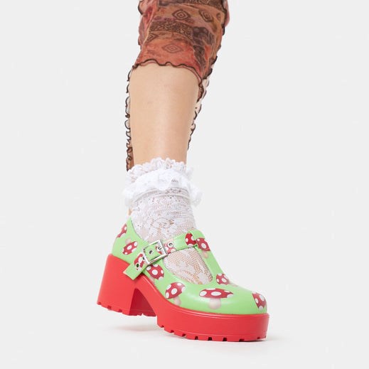 Femme Vert Chaussures Mary Jane Koi Footwear Sai Mushroom Mary Janes 'toad Edition' - DQO-5618252