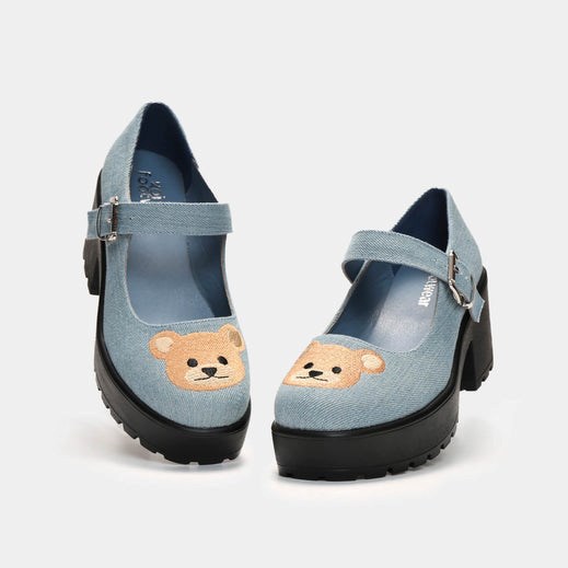 Femme Bleu Chaussures Mary Jane Koi Footwear Tira Mary Janes 'yogi Teddy Bear Edition' - QGA-3717939