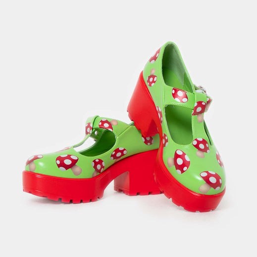 Femme Vert Chaussures Mary Jane Koi Footwear Sai Mushroom Mary Janes 'toad Edition' - DQO-5618252