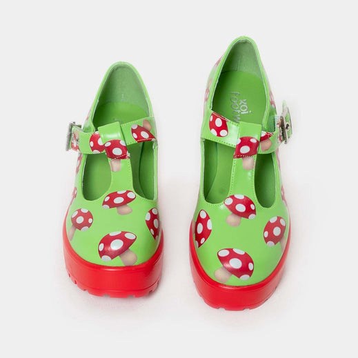 Femme Vert Chaussures Mary Jane Koi Footwear Sai Mushroom Mary Janes 'toad Edition' - DQO-5618252