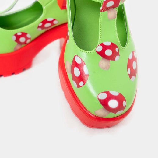 Femme Vert Chaussures Mary Jane Koi Footwear Sai Mushroom Mary Janes 'toad Edition' - DQO-5618252