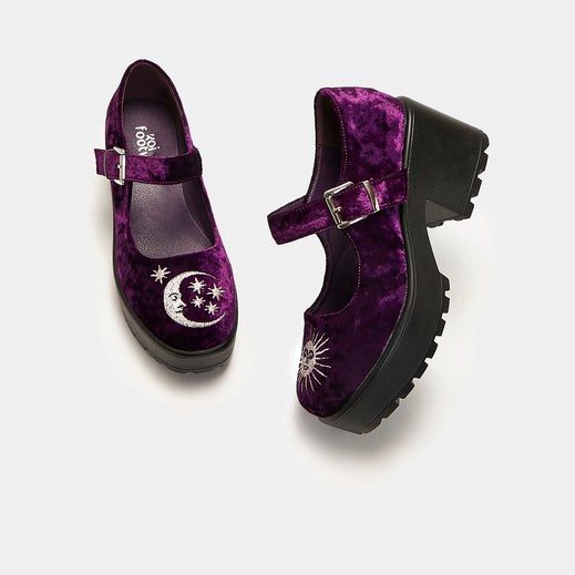 Femme Violette Chaussures Mary Jane Koi Footwear Tira Witchy Mary Janes 'della Velvet Edition' - ZKP-3548260