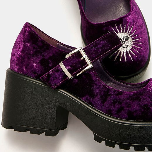 Femme Violette Chaussures Mary Jane Koi Footwear Tira Witchy Mary Janes 'della Velvet Edition' - ZKP-3548260