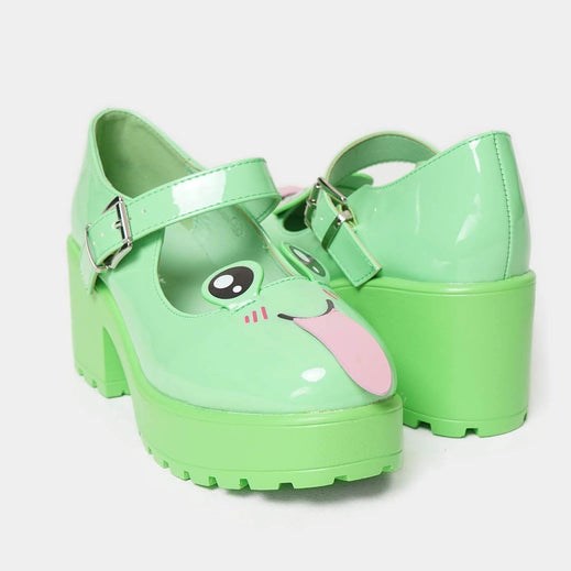 Femme Vert Chaussures Mary Jane Koi Footwear Tira Mary Janes ‘cheeky Frog Edition’ - OCC-7972997